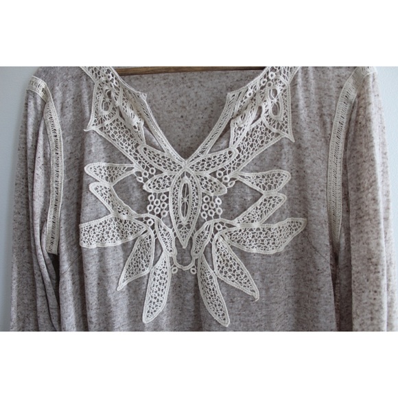 Ryu Crochet Embellished Hems 3/4 Sleeves Preowned 1X - Picture 4 of 7